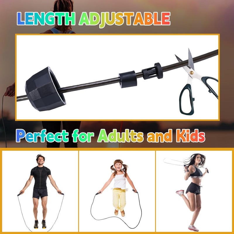 Emazerom Jump Rope for Women Men Kids, Adjustable Skipping Rope with Ball Bearings, Professional Jumping Rope with Foam Handles, Tangle-Free Rapid Speed Jump Ropes for Fitness Workout Boxing Exercise - Image 4